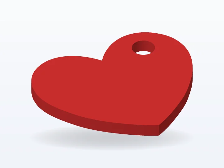 Llavero 3D corazón de san valentín