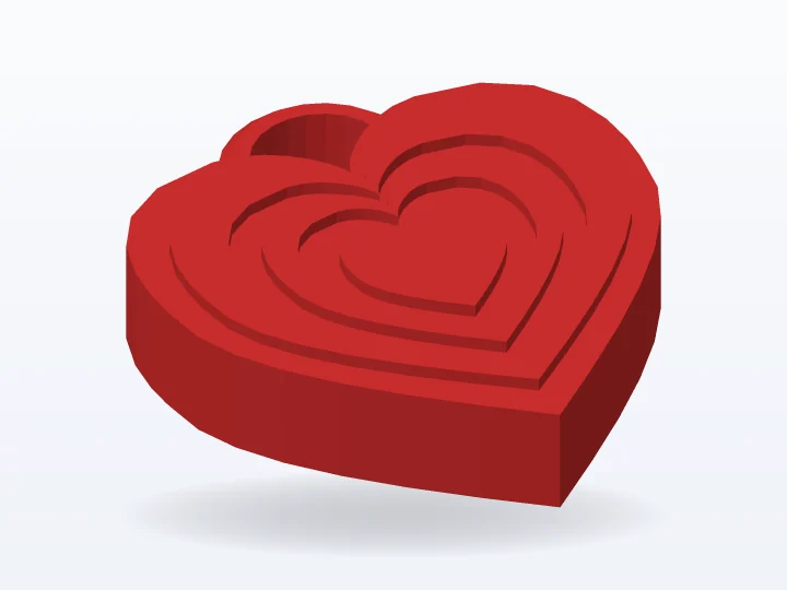 Llavero 3D corazón con argolla