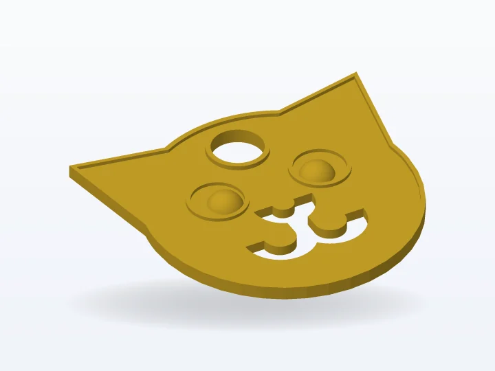 Llavero 3D carita de gato
