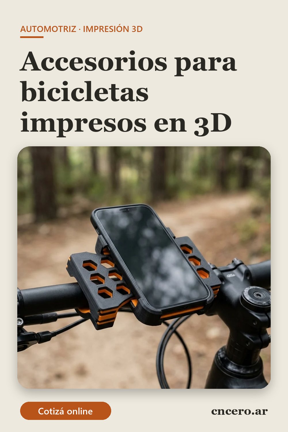 Accesorios para bicicletas impresos en 3d: accesorios para bicicletas impresos en 3D: soporte de celular, portabotellas y luz trasera en una bicicleta