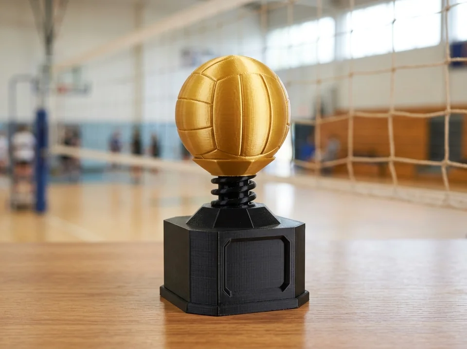 Trofeos personalizados 3D: trofeo pelota de vóley