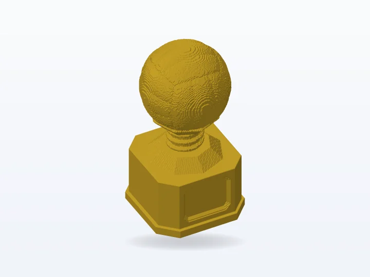 Modelo 3D del trofeo trofeo pelota de vóley para imprimir