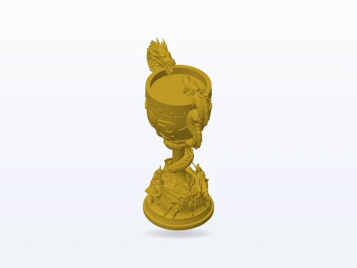 Modelo 3D del trofeo copa dragón para imprimir