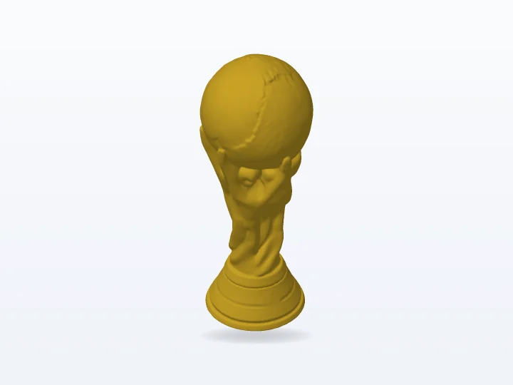 Modelo 3D del trofeo copa del mundo de fútbol para imprimir
