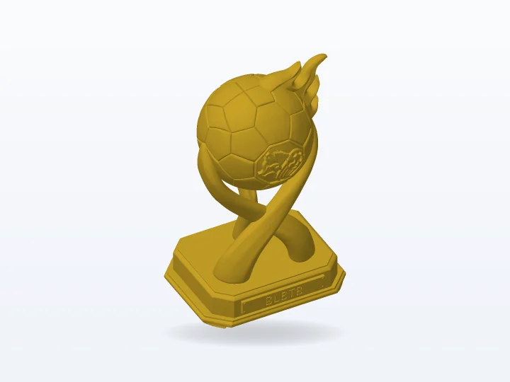 Modelo 3D del trofeo trofeo pelota en llamas para imprimir