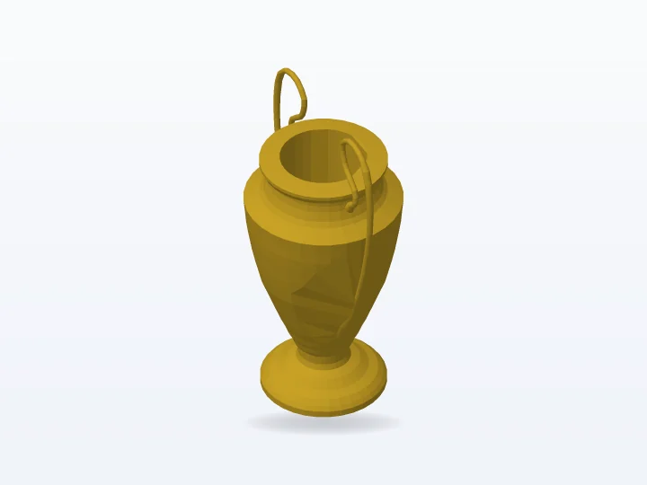 Modelo 3D del trofeo copa de campeones de europa para imprimir
