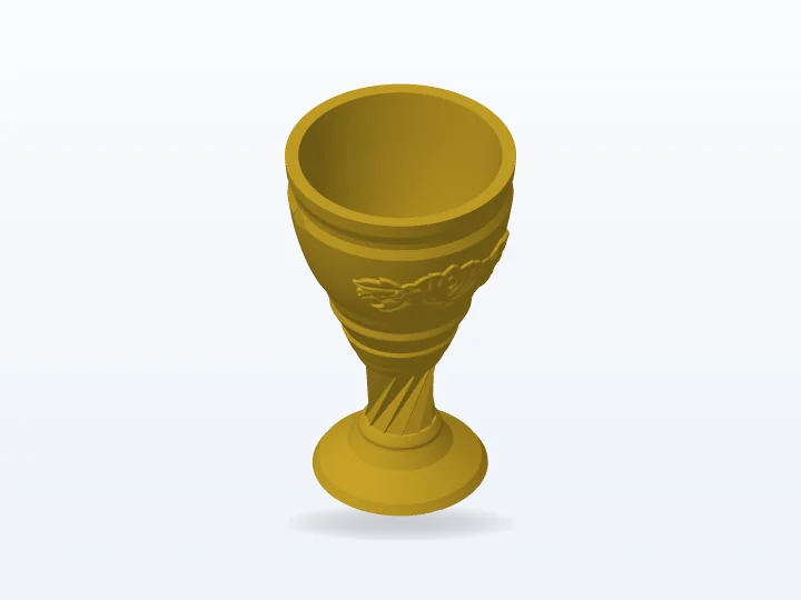 Vista 3D: trofeo copa alada Modelo 3D del trofeo copa alada para imprimir