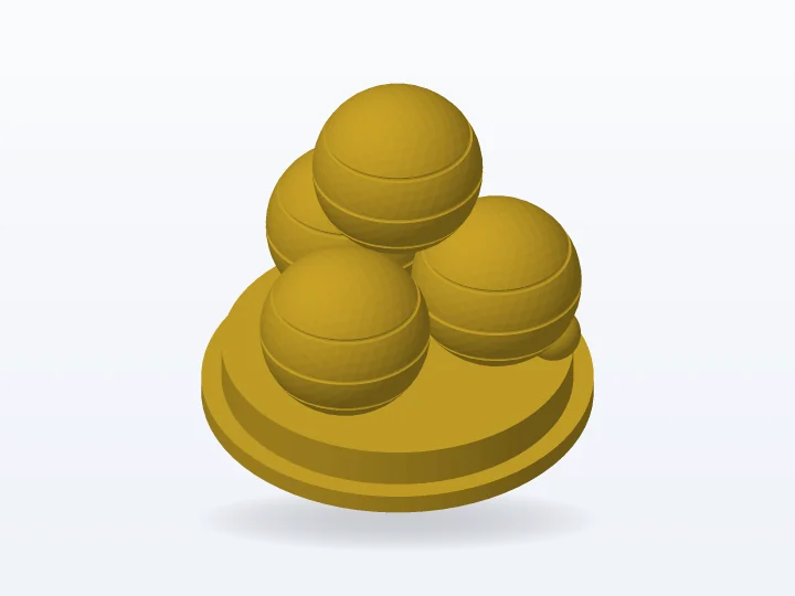 Modelo 3D del trofeo trofeo pirámide de bochas para imprimir